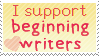 Support Beginning Writers Stamp by MissLunaRose