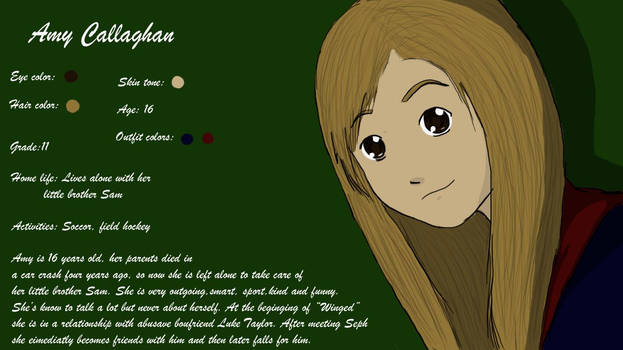 Winged: Amy Callaghan OFFICIAL character sheet