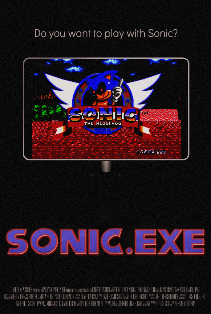 SONIC.EXE Creepypasta Movie Poster [Fan-Made]