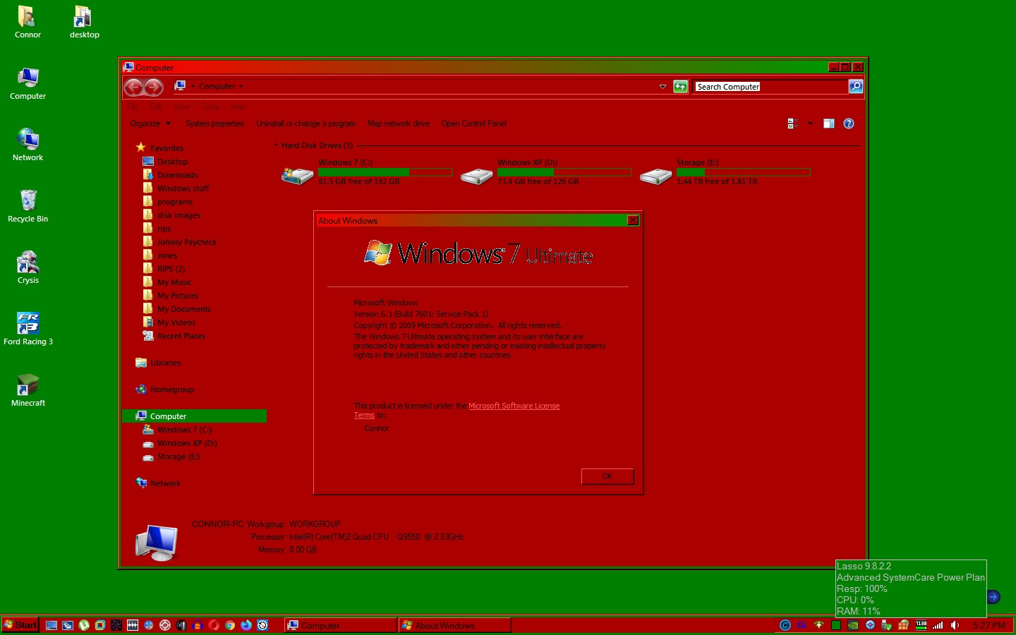 Windows 7 classic Christmas theme by Connor9565 on DeviantArt