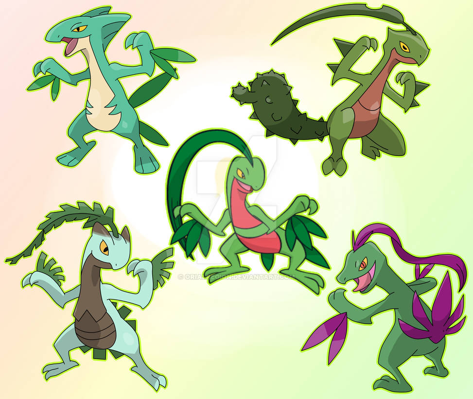 Groveyle Grovyle Variations by OrialRegion on DeviantArt