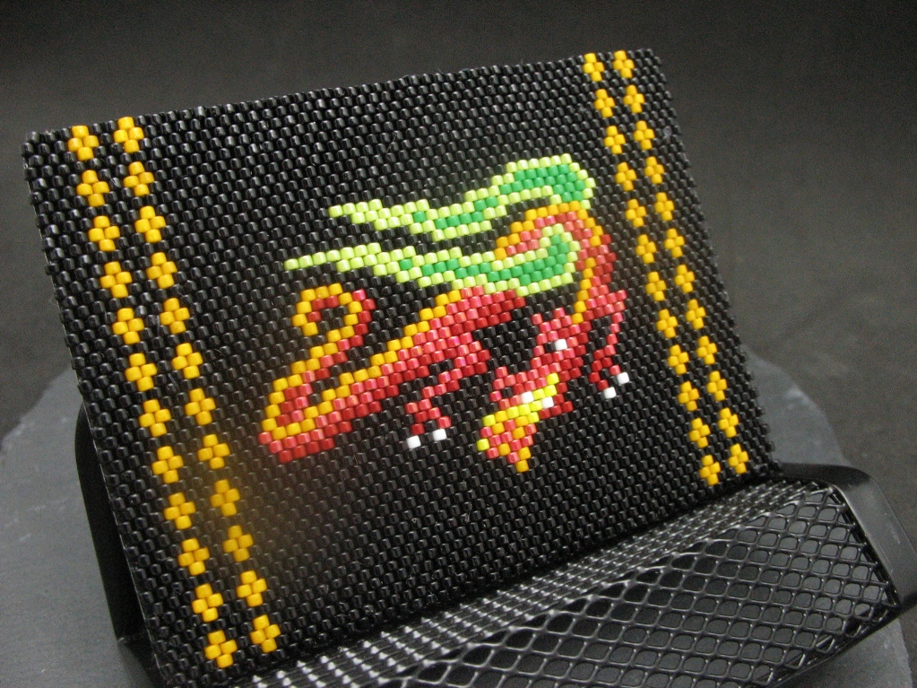 Peyote Beaded Dragon ACEO