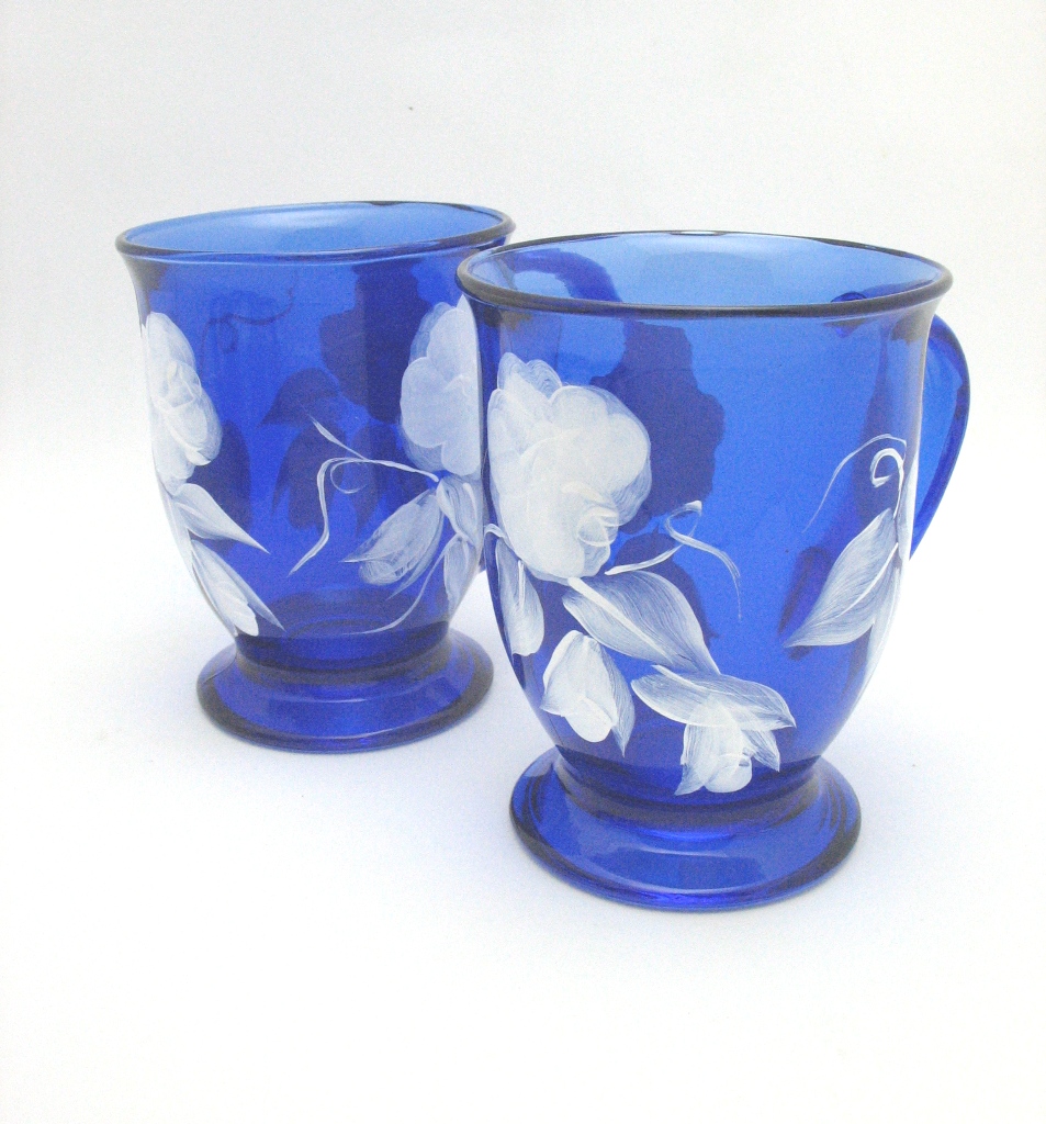 Painted Cobalt Blue Coffee Mug