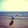 cartwheels at the beach