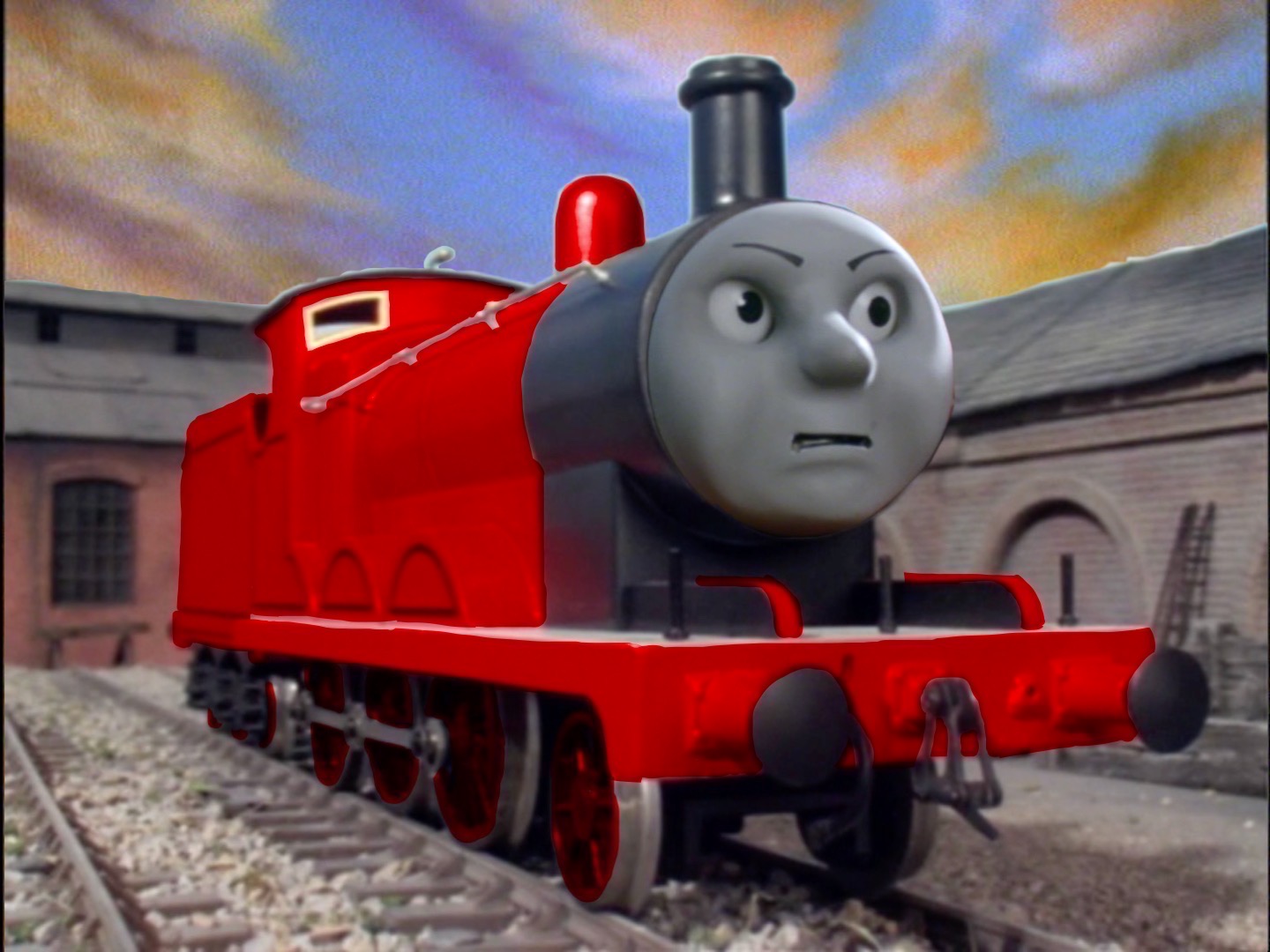 BluEngine12's Sodor Themes - James the Red Engine V2 (600