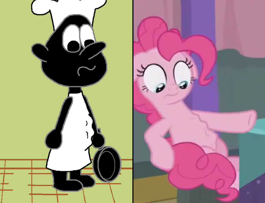 Hunger Rumbling Pinkie Chef and Pinkie Pie's stomach growl by measffymon-Sarah on DeviantArt