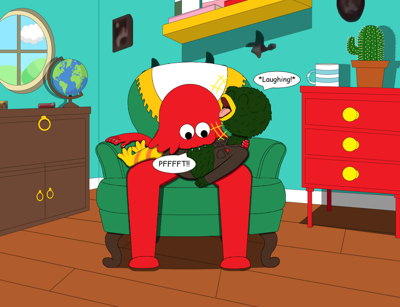 Deviantart Blowing Raspberry Red Guy blowing a raspberry on Duck's belly by SarahDreamies2001 on ...
