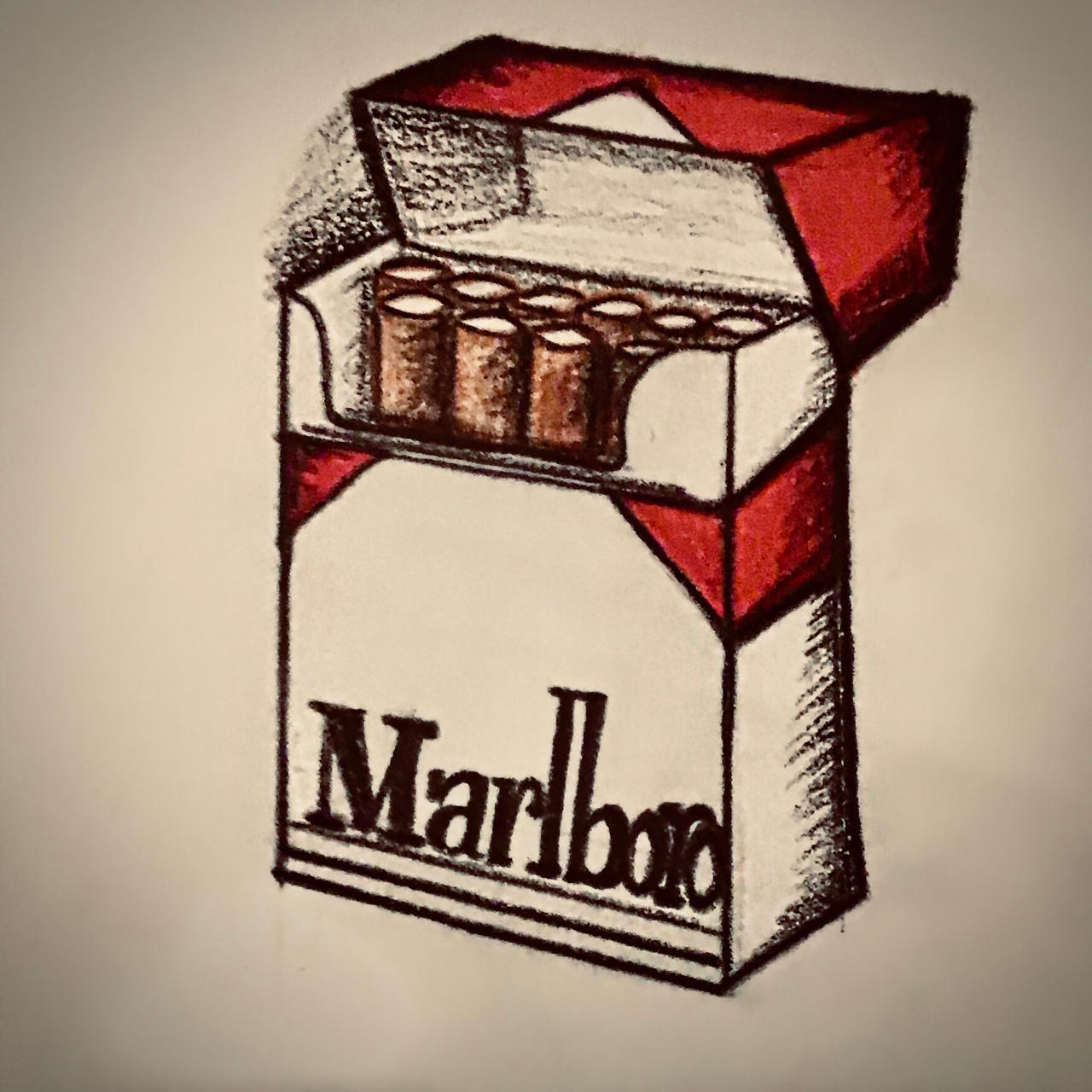 marlboro cigarette box drawing Small items to draw cigarette pack drawing - Google-sgning