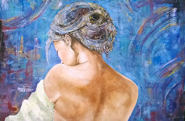 Lady Oil on canvas 60x40 cm