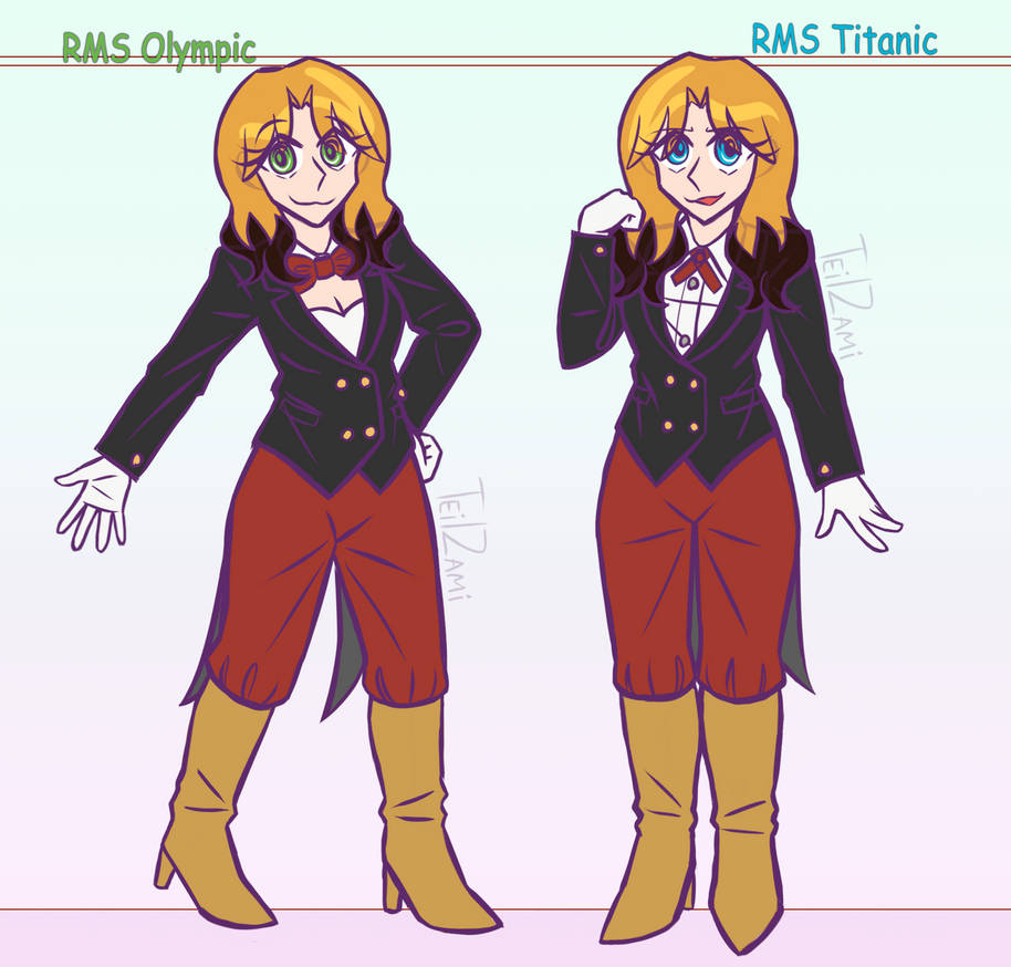 Humanized Rms Freedom Titanic and Olympic (humanization) by TeilZami on DeviantArt