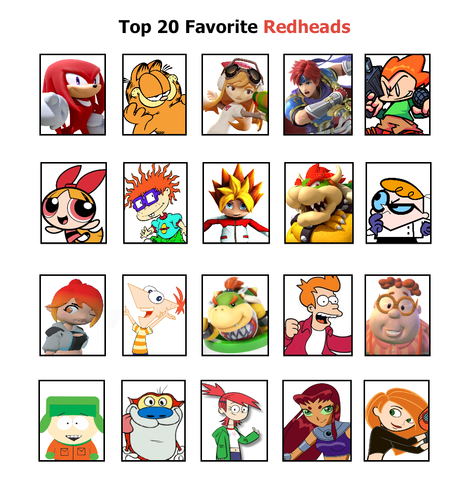 Cartoon Ragheads My Top 20 Favorite Redheads by RTCartoons on DeviantArt