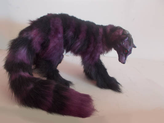 Handmade Posable purple wolf! SOLD