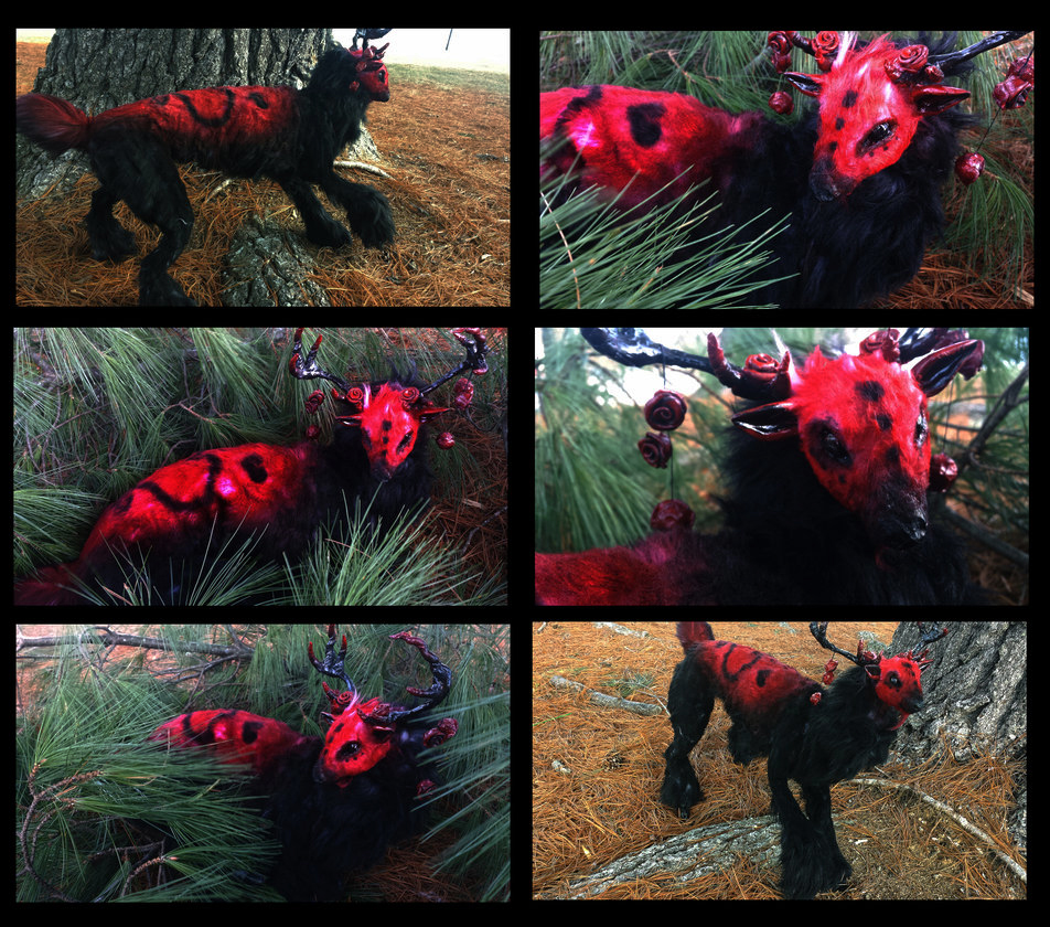 Handmade Poseable Rose Stag