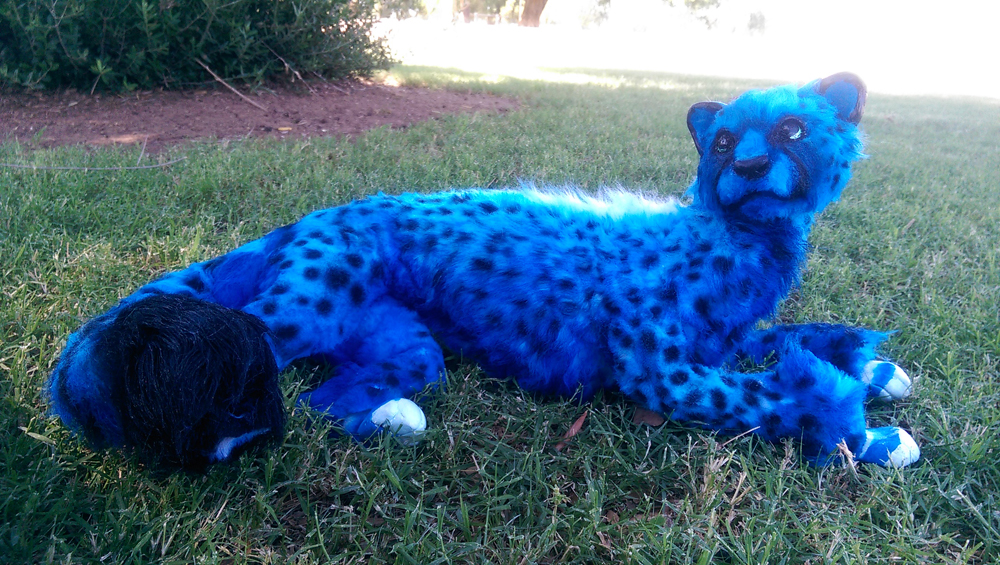 Handmade Poseable Cheetah Cub