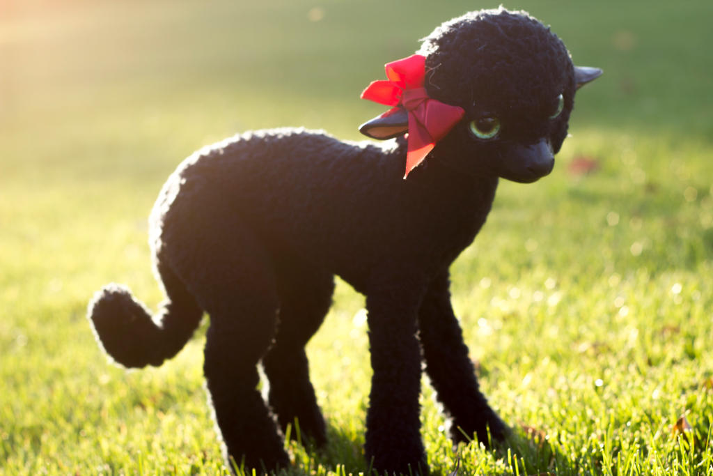 Handmade Poseable Lamb