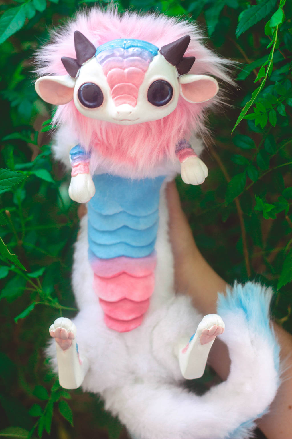 Handmade Poseable Cotton Cady Baby Dragon Art Doll by KaypeaCreations