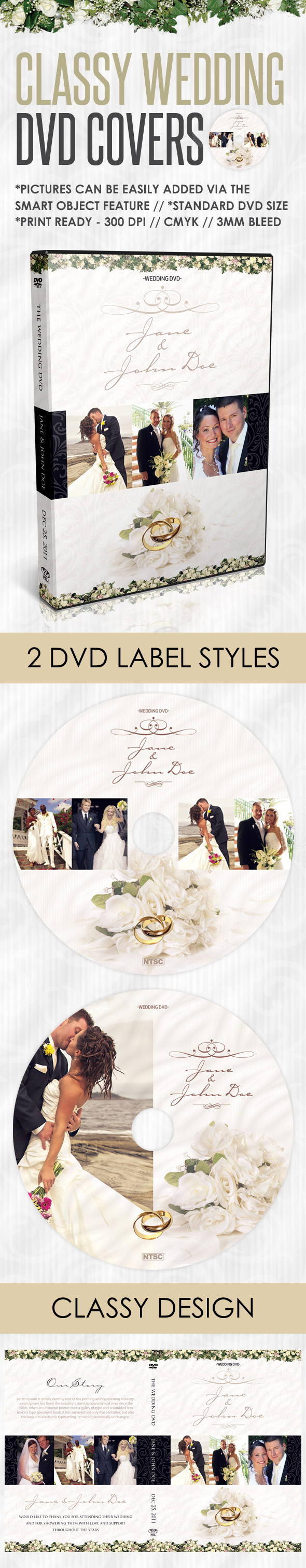 Classy Wedding DVD Covers