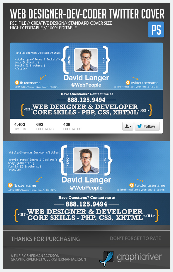 Web Designer Developer Coder Twitter Header Photo