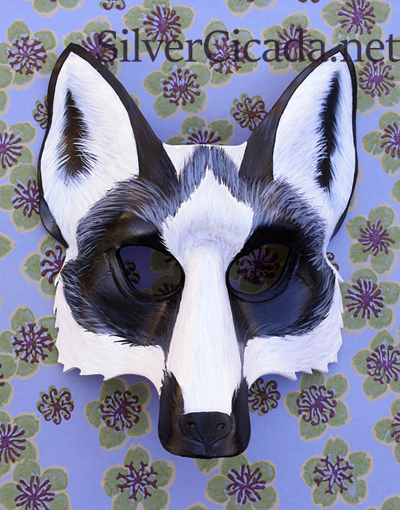 Marble Fox Leather Mask