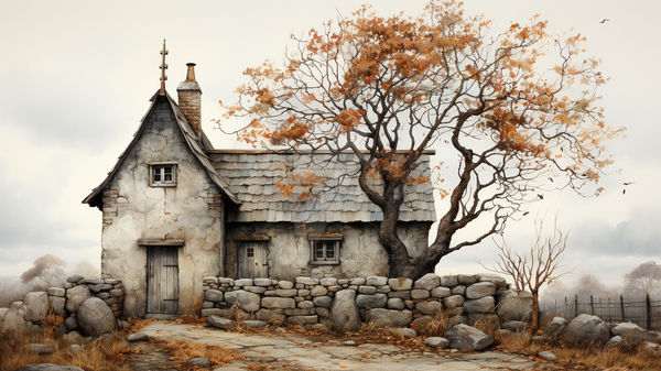 Artistic Drawing Of An Old Medieval House By AlgorithmicCreative On artistic-drawing-of-an-old-medieval-house-by-algorithmiccreative-on