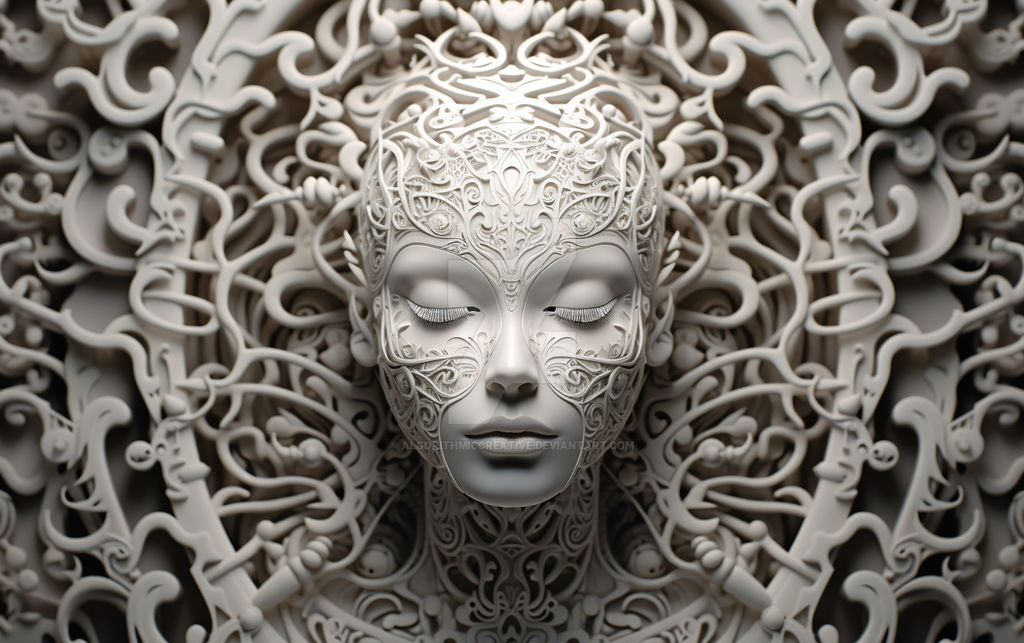 Complexly Complexly ornate portrait by AlgorithmicCreative on DeviantArt