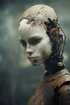 An ancient female robot