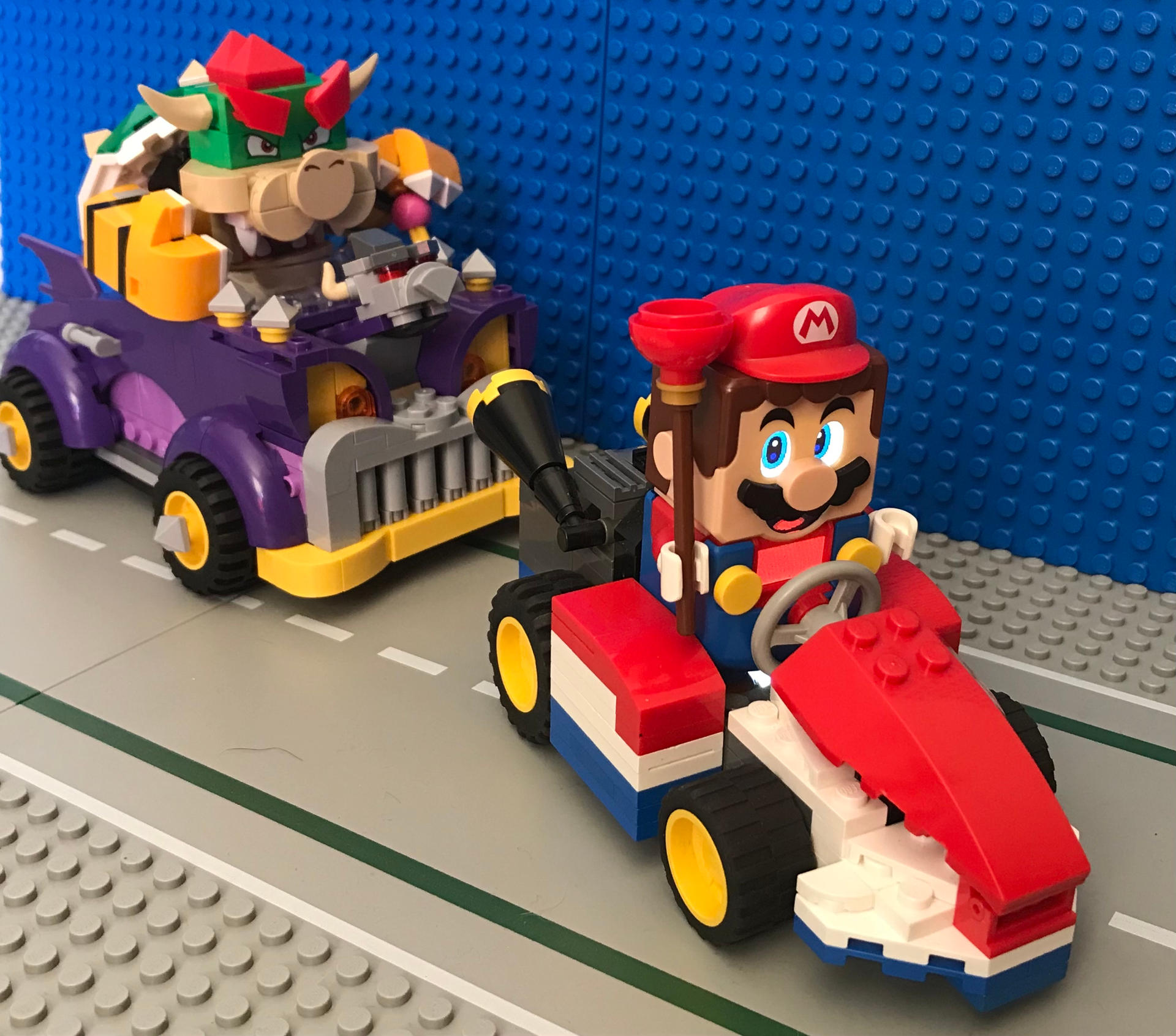 Lego Mario vs Bowser racing by NikoTheWolfMan1994 on DeviantArt