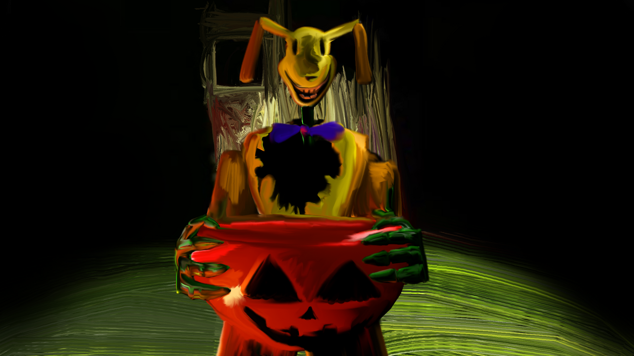 the walten files-pumpkin rabbit Halloween by demoncathelI on DeviantArt