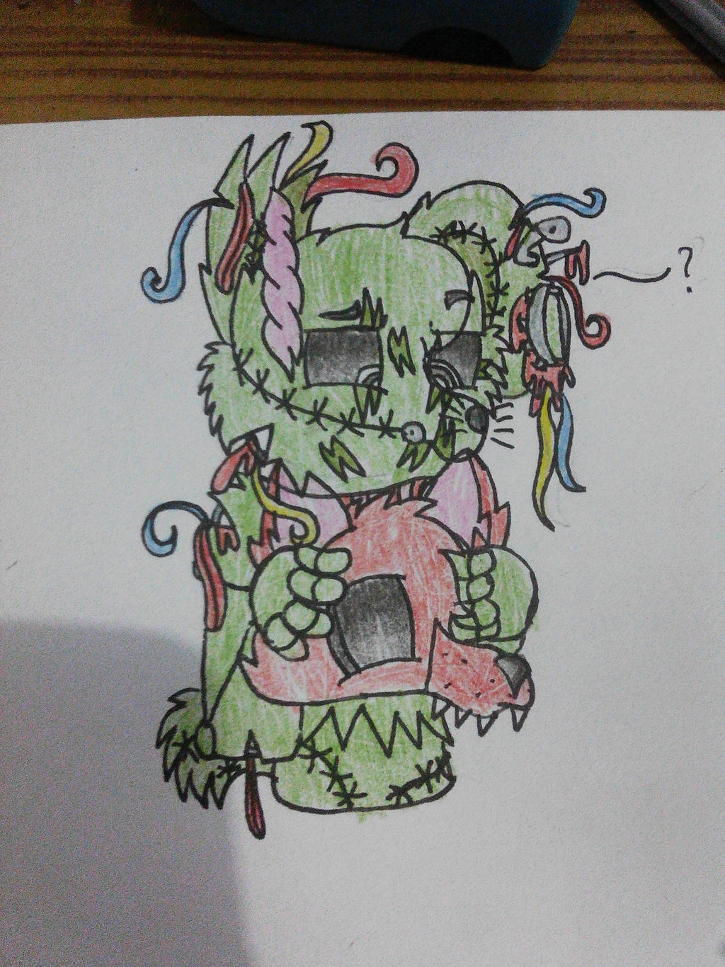 Confused Springtrap Confused Springtrap/Springtrap holding a Foxy's he by AnnaLizer32 on ...