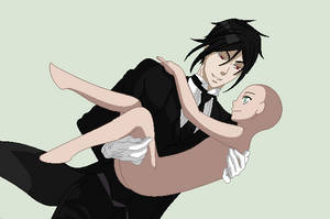 Black Butler-Sebastian Carrying Oc Base