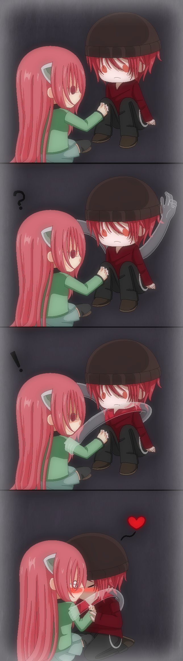 Elfen Lied-Chibi Kisses by TFAfangirl14 on DeviantArt