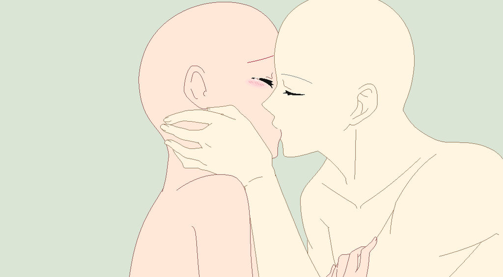 kissing anime base by GumNutBunny on DeviantArt