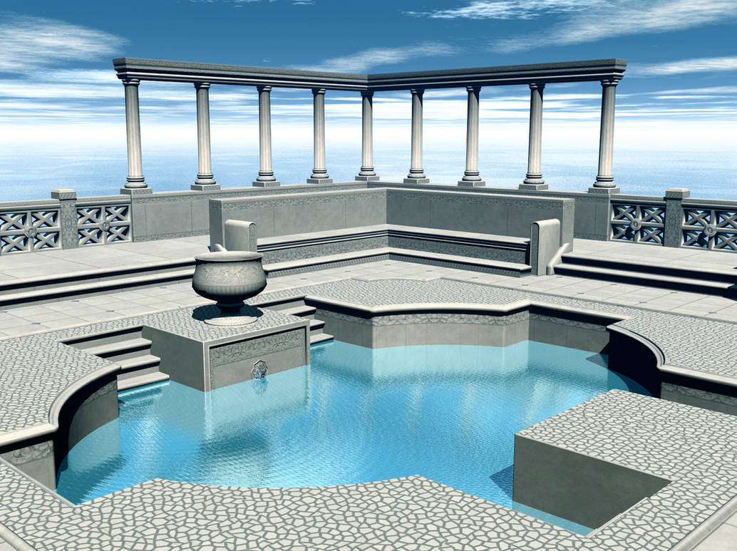 Greek Spring Pool Grecian Pool-Scene Stock by shd-stock on DeviantArt