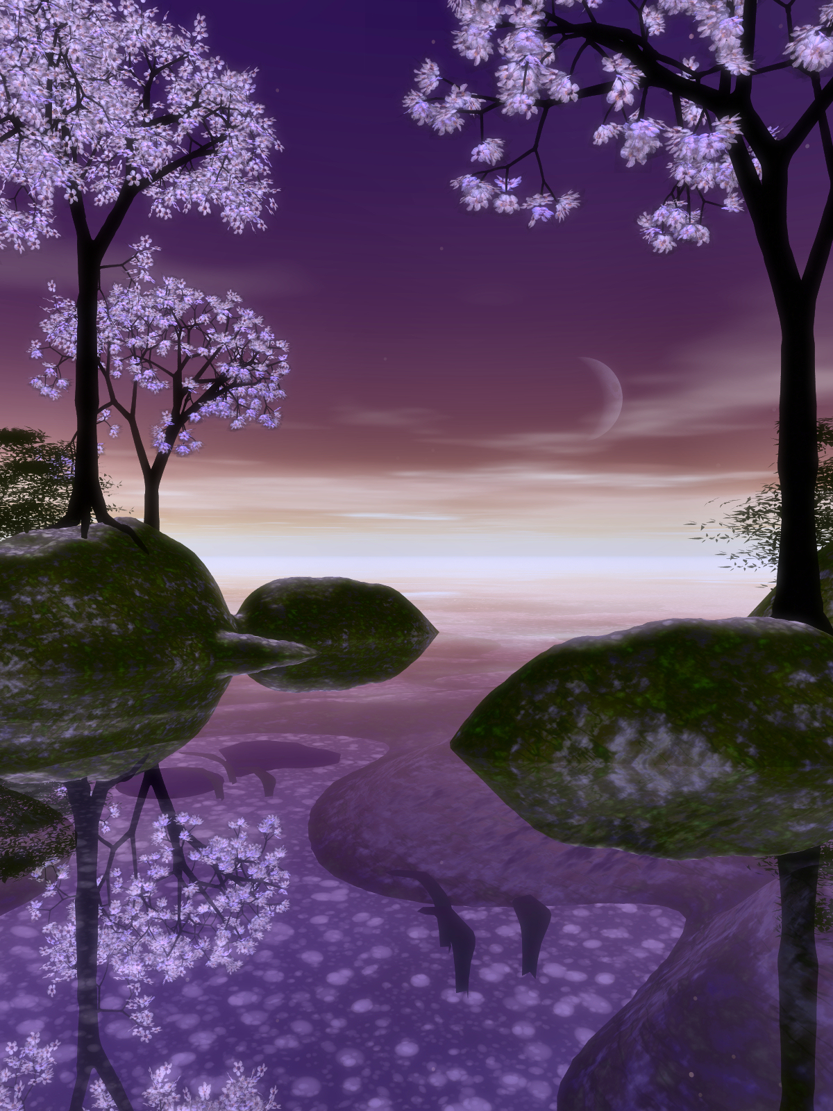 Purple Romance-Scene Stock