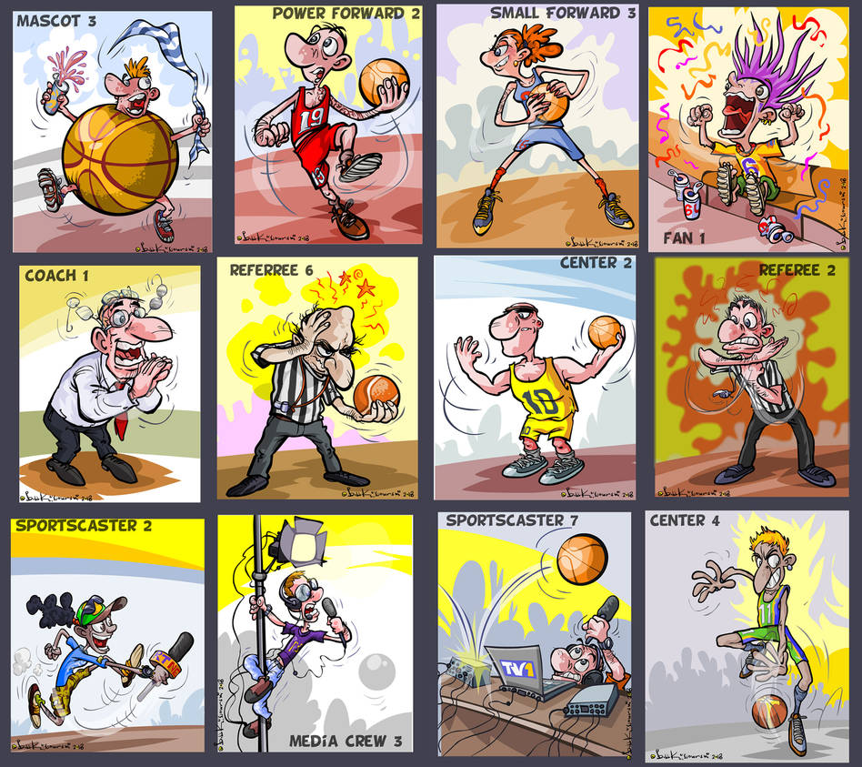 Random Basketball Characters Funny Basketball characters for a card game. by Bobbart on DeviantArt