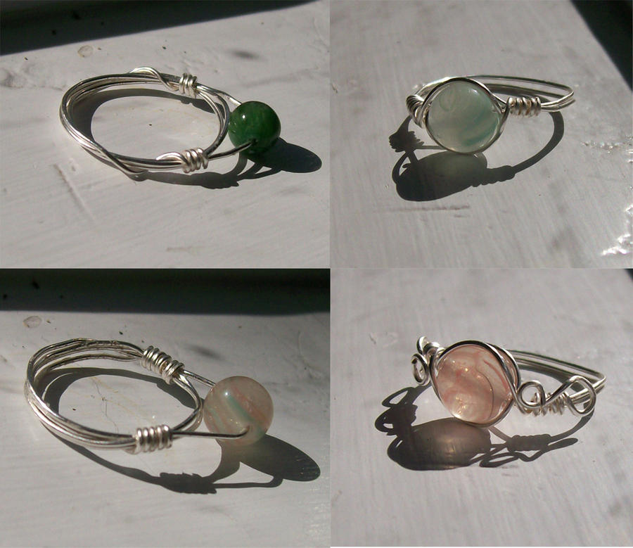 Pretty Wire-wrapped Rings by Butterfly-lily on DeviantArt