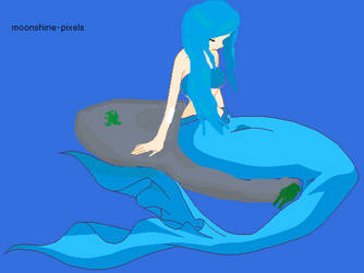 Beautiful blue mermaid.