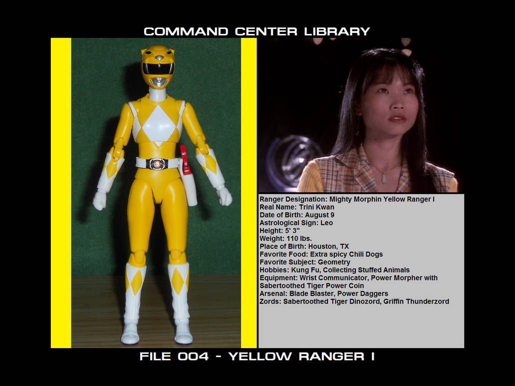 Yellow Ranger Sentry Command Center Library File 004 - Yellow Ranger I by Scorcher27 on ...