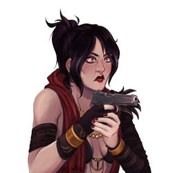 Morrigan... with a gun. Morrigun