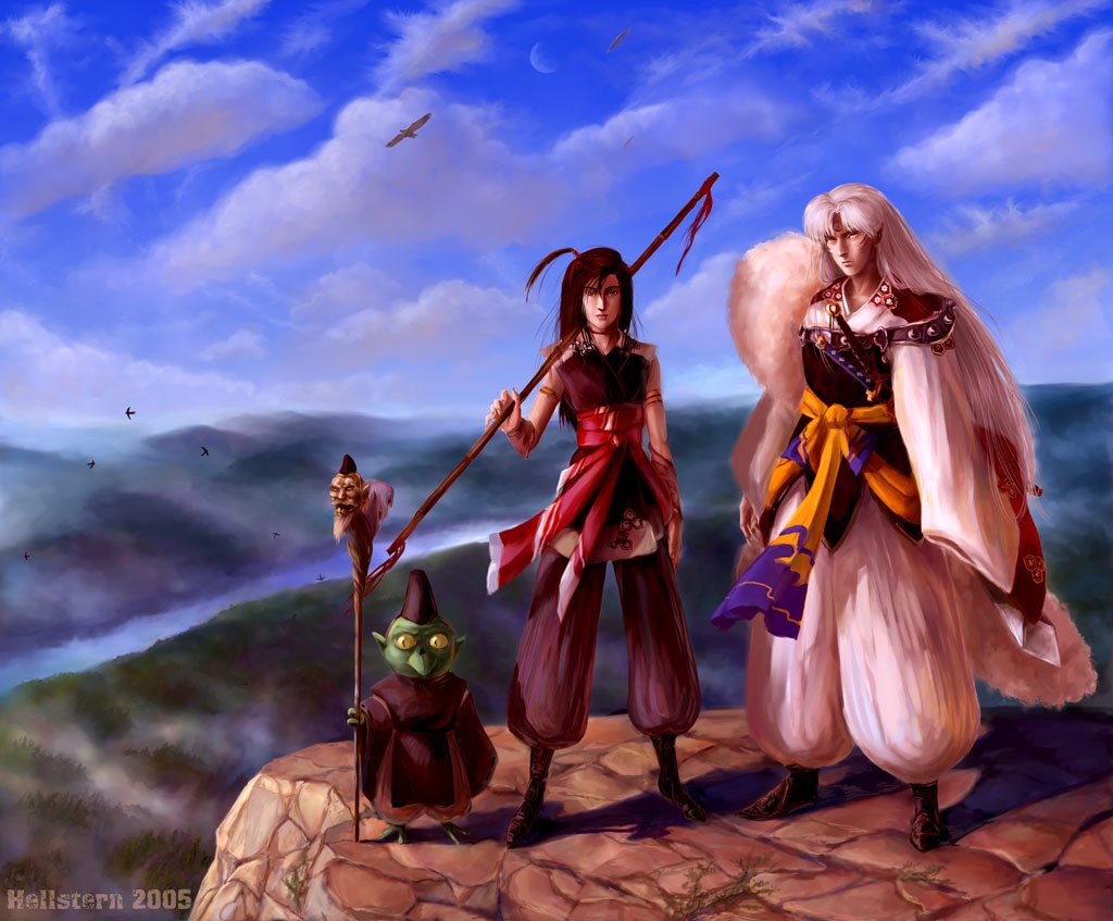 Sesshoumaru and Rin by Mmoirai on DeviantArt, image size:1024x847