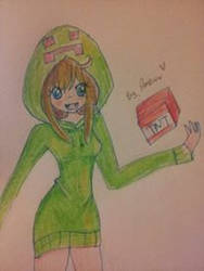 creeper minecraft anime girl