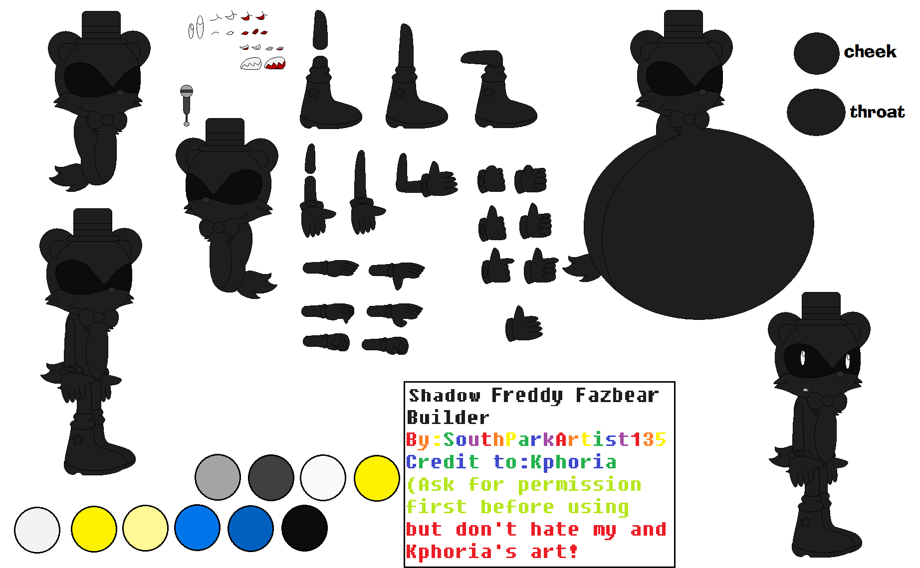 Shadow Freddy sheet by NightmareGrimmjow -- Fur Affinity [dot] net