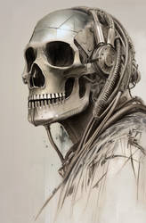 Portrait of a cyborg-skull III