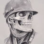 Skull with Helmet