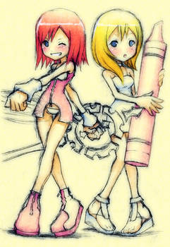 Chibi Kairi and Namine