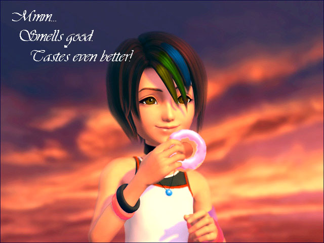 :2002: Kairi eating donut?