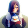 Commission: Hanako w/ a Penguin