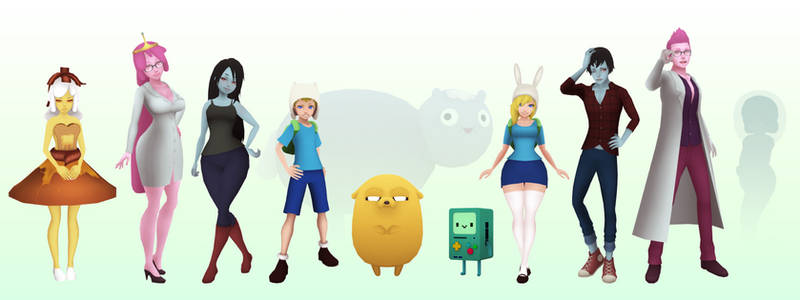 3D Adventure Time Characters