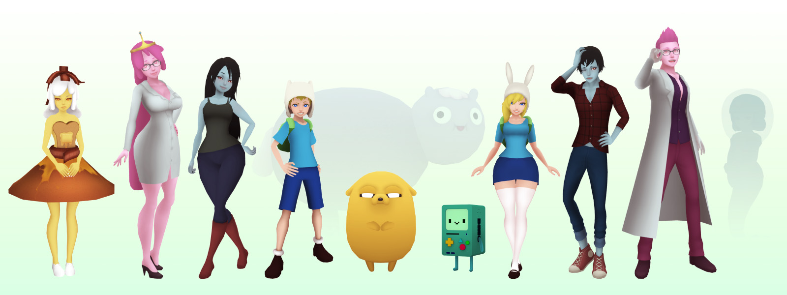 3D Adventure Time Characters