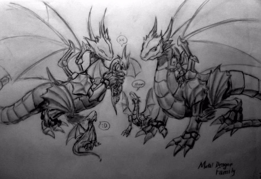 Metal Dragon Family - Shaded